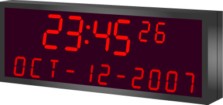 led clock calendar metal 6 digits 4 inch small seconds
