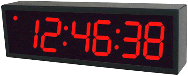 LED Clock 2.3 inch 6 digits same size seconds