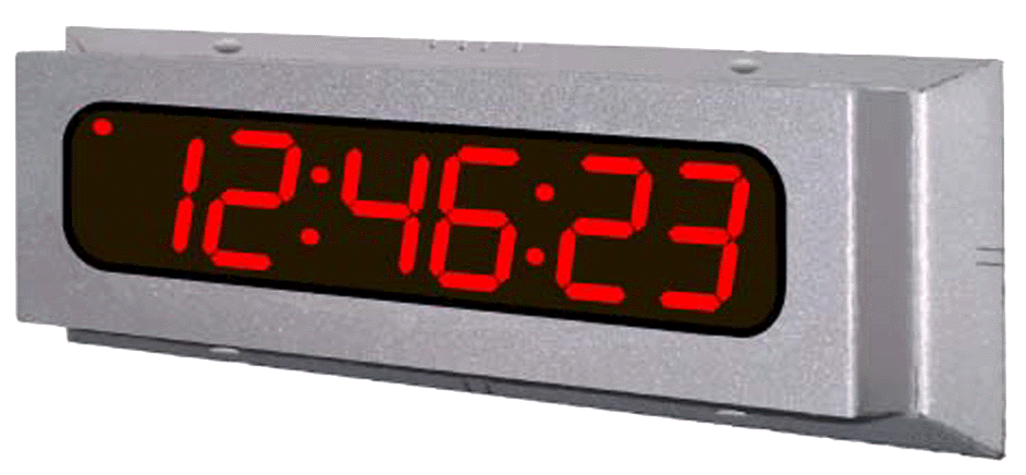 Stainless Steel waterproof LED Clock 2.3 inch 6 digits