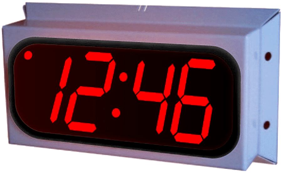 Stainless Steel waterproof LED Clock 4 inch 4 digits
