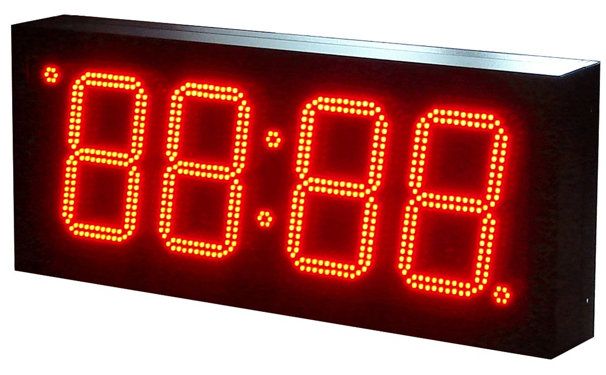Outdoor LED Clock 7 inch 4 digits