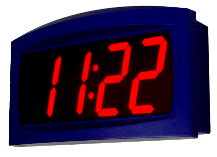 Plastic blue LED Wall Clock 4 inch 4 digits