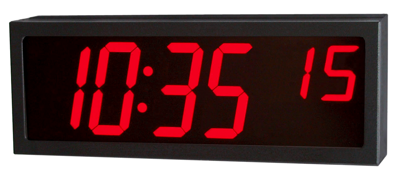 LED Clock 4 inch 6 digits with smaller seconds